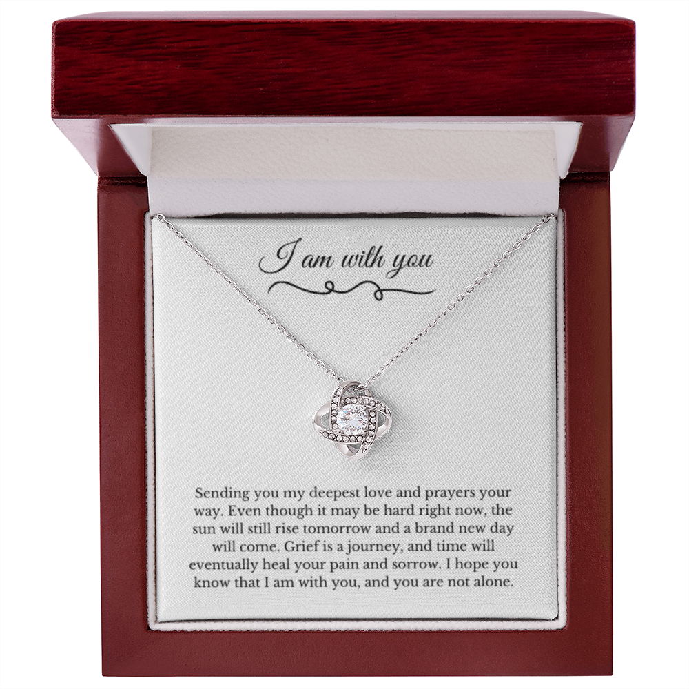Love Knot, Dealing with Loss Gift, I am with you, Grief, Thinking of you, Bereavement Jewelry, Sympathy, Loss of Loved One Necklace, Sympathy Necklace