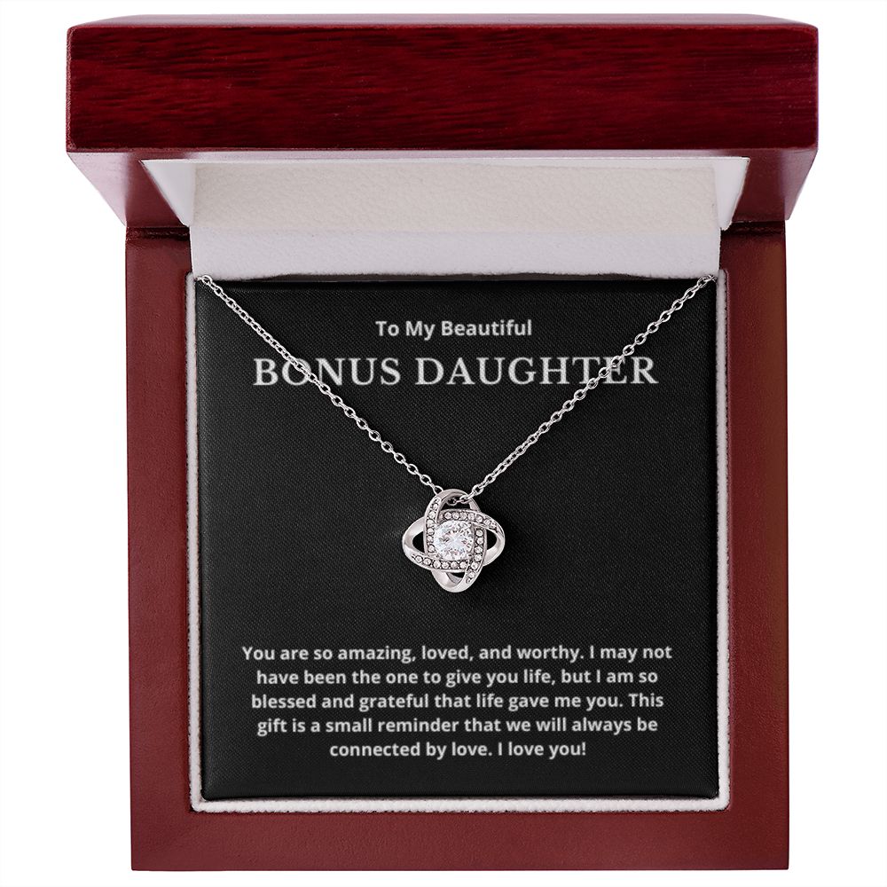 BONUS DAUGHTER gift for step daughter wedding gifts step daughter necklace gift to step daughter from bride groom stepmother BIRTHDAY gift