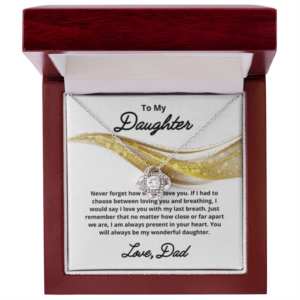 To My Daughter Necklace, Father Daughter Necklace, Father to Daughter Birthday Gift, Gifts to Daughter from Dad