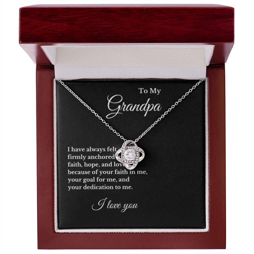 To Grandpa Necklace, For Grandfather Gift, Grandpa Birthday Gift, From Grandchild, From Granddaughter Grandson, Message Card Jewelry