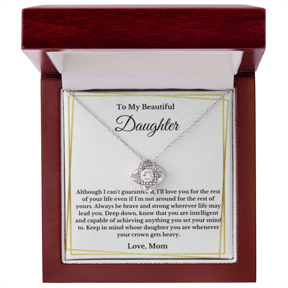 To My Daughter Necklace, Mom Daughter Necklace, Mother to Daughter Birthday Gift, Gifts to Daughter from Mom, Message Card Necklace, Minimalist Jewelry