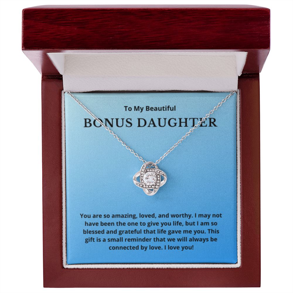 BONUS DAUGHTER gift for step daughter wedding gifts step daughter necklace gift to step daughter from bride groom stepmother BIRTHDAY gift