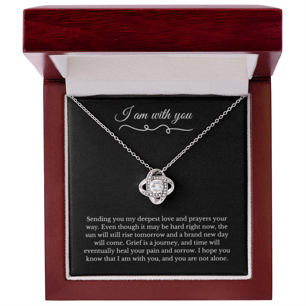 Love Knot,Dealing with Loss Gift, I am with you, Grief, Thinking of you, Bereavement Jewelry, Sympathy, Loss of Loved One Necklace, Sympathy Necklace