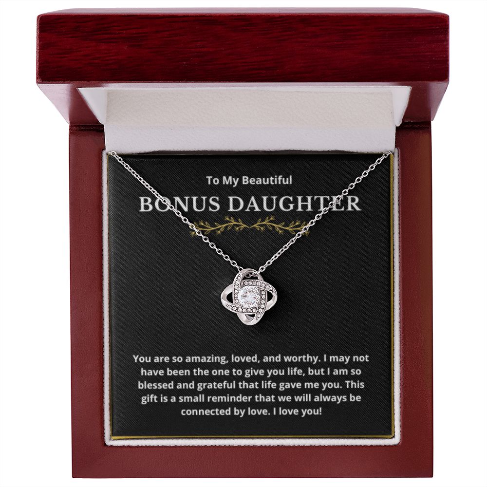 BONUS DAUGHTER gift for step daughter wedding gifts step daughter necklace gift to step daughter from bride groom stepmother BIRTHDAY gift