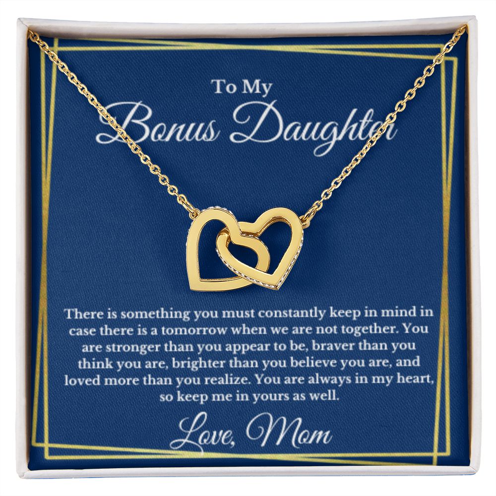 Bonus Daughter Necklace, Mother to Daughter Gift, Step Daughter Jewelry, Birthday Gift, Message Card