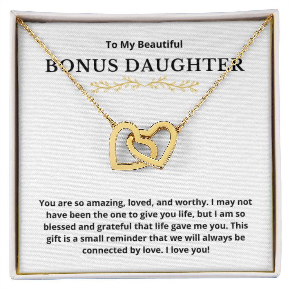 BONUS DAUGHTER gift for step daughter wedding gifts step daughter necklace gift to step daughter from bride groom stepmother BIRTHDAY gift