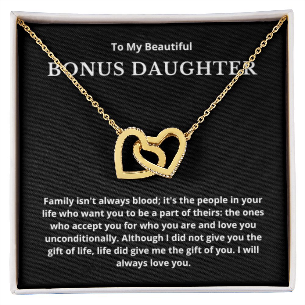 BONUS DAUGHTER gift for step daughter wedding gifts step daughter necklace gift to step daughter from bride groom stepmother BIRTHDAY gift
