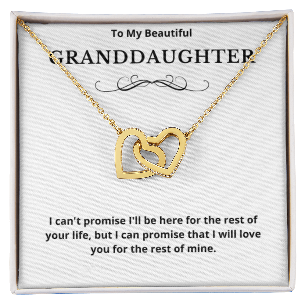 To Granddaughter Interlocking Hearts Necklace, Present For Granddaughter Birthday/Christmas Gifts For Granddaughter Jewelry Wedding Day