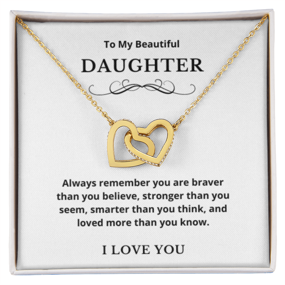 Hearts Jewelry, FG Family Gift, Mother Daughter Necklace, Gift from Mom, To My Daughter Jewelry, Birthday Gift Ideas