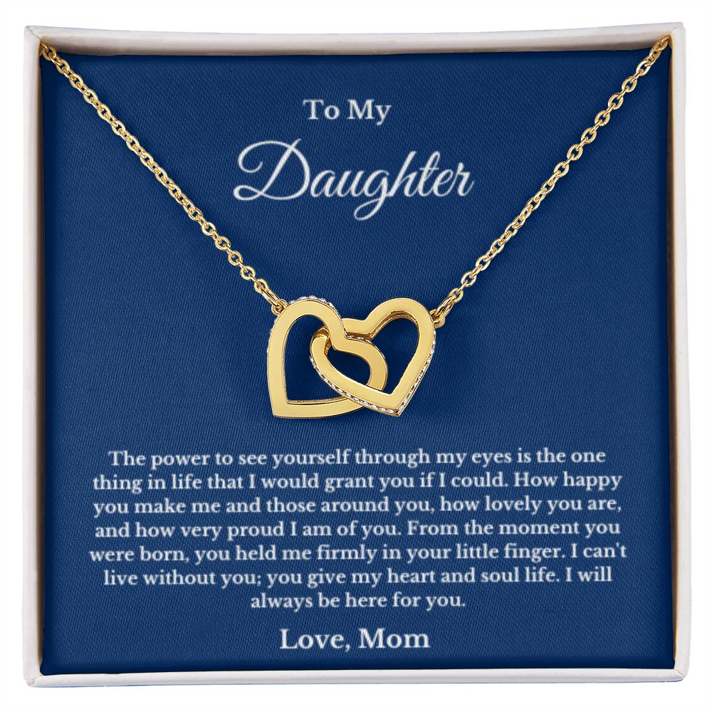 To My Daughter Necklace, Mom Daughter Necklace, Mother to Daughter Birthday Gift, Gifts to Daughter from Mom, Message Card Necklace, Minimalist Jewelry