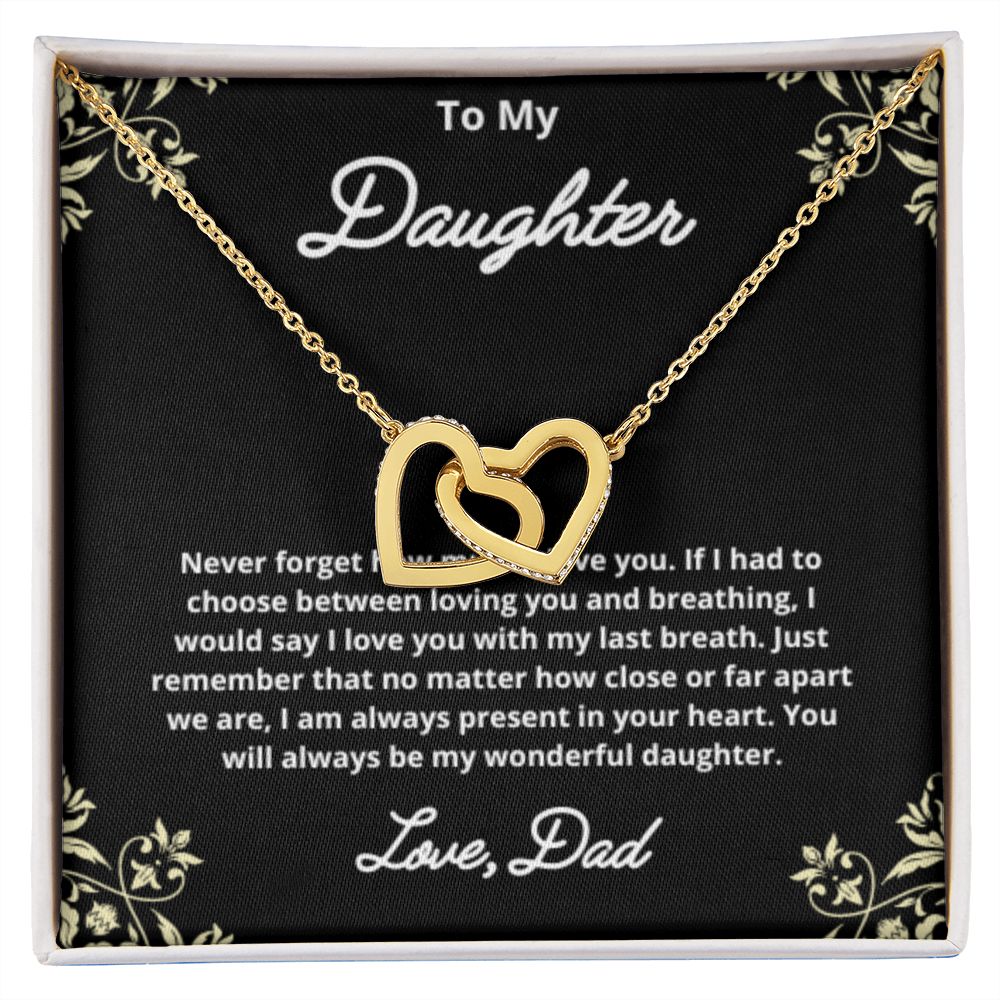 To My Daughter Necklace, Father Daughter Necklace, Father to Daughter Birthday Gift, Gifts to Daughter from Dad