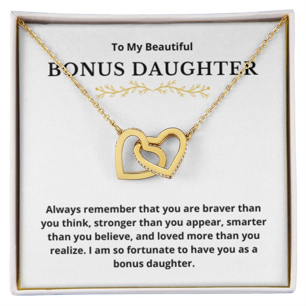BONUS DAUGHTER gift for step daughter wedding gifts step daughter necklace gift to step daughter from bride groom stepmother BIRTHDAY gift
