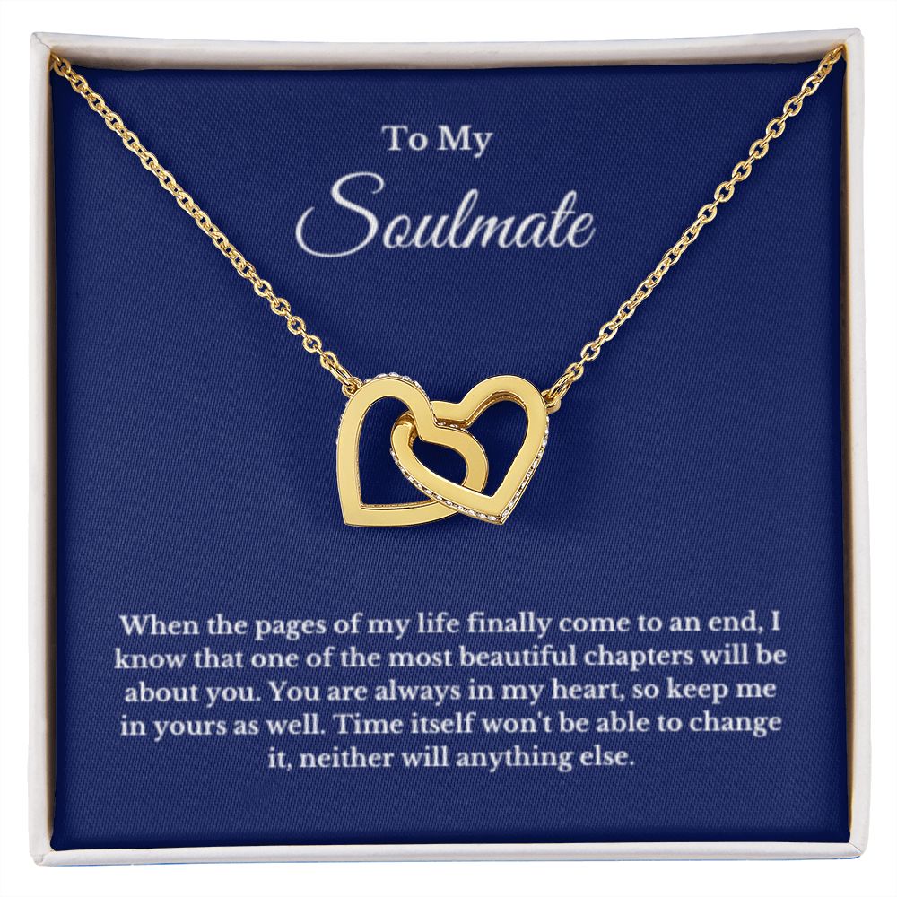 To My Soulmate Necklace, Message Card Jewelry Gift, Christmas Gift For Her, Minimalist Jewelry, Personalized Necklace, Valentines Day Jewelry