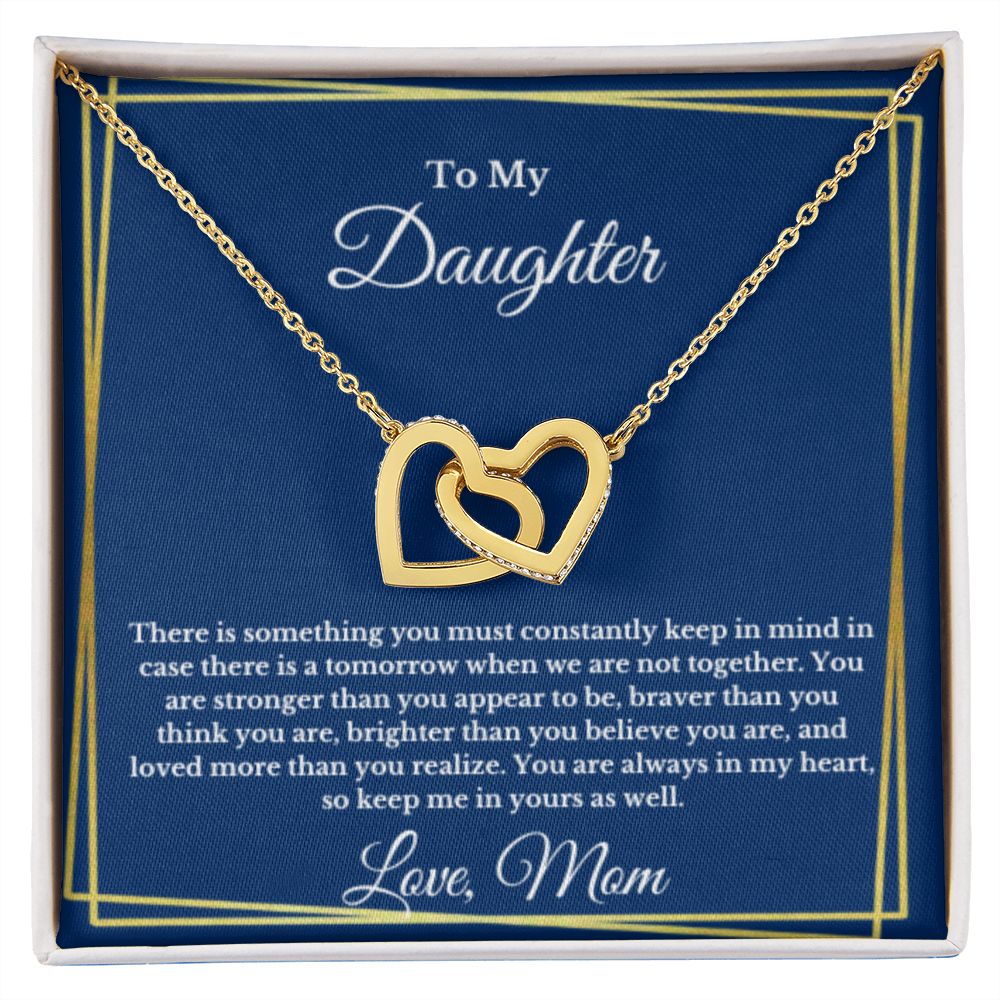 To My Daughter Necklace, Mom Daughter Necklace, Mother to Daughter Birthday Gift, Gifts to Daughter from Mom, Message Card Necklace, Minimalist Jewelry