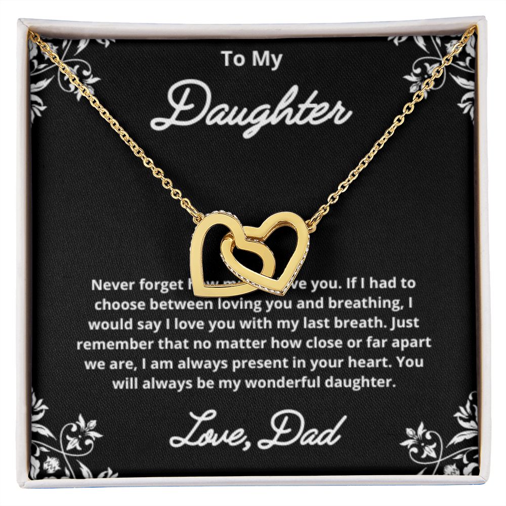 To My Daughter Necklace, Father Daughter Necklace, Father to Daughter Birthday Gift, Gifts to Daughter from Dad