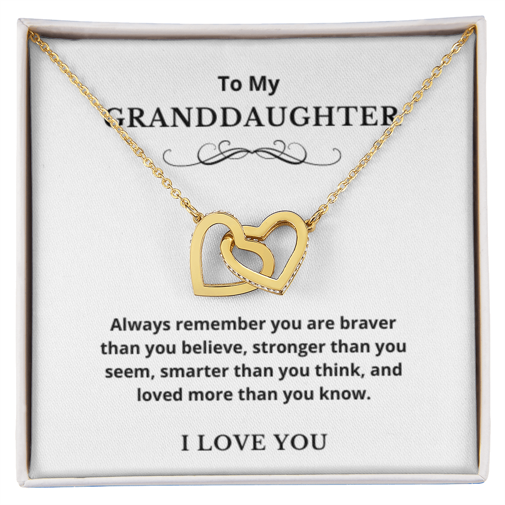 Hearts Jewelry, FG Family Gift, Grandchild Granddaughter Necklace, Gift from Grandma/Grandpa, To My Granddaguther Jewelry, Birthday Gift