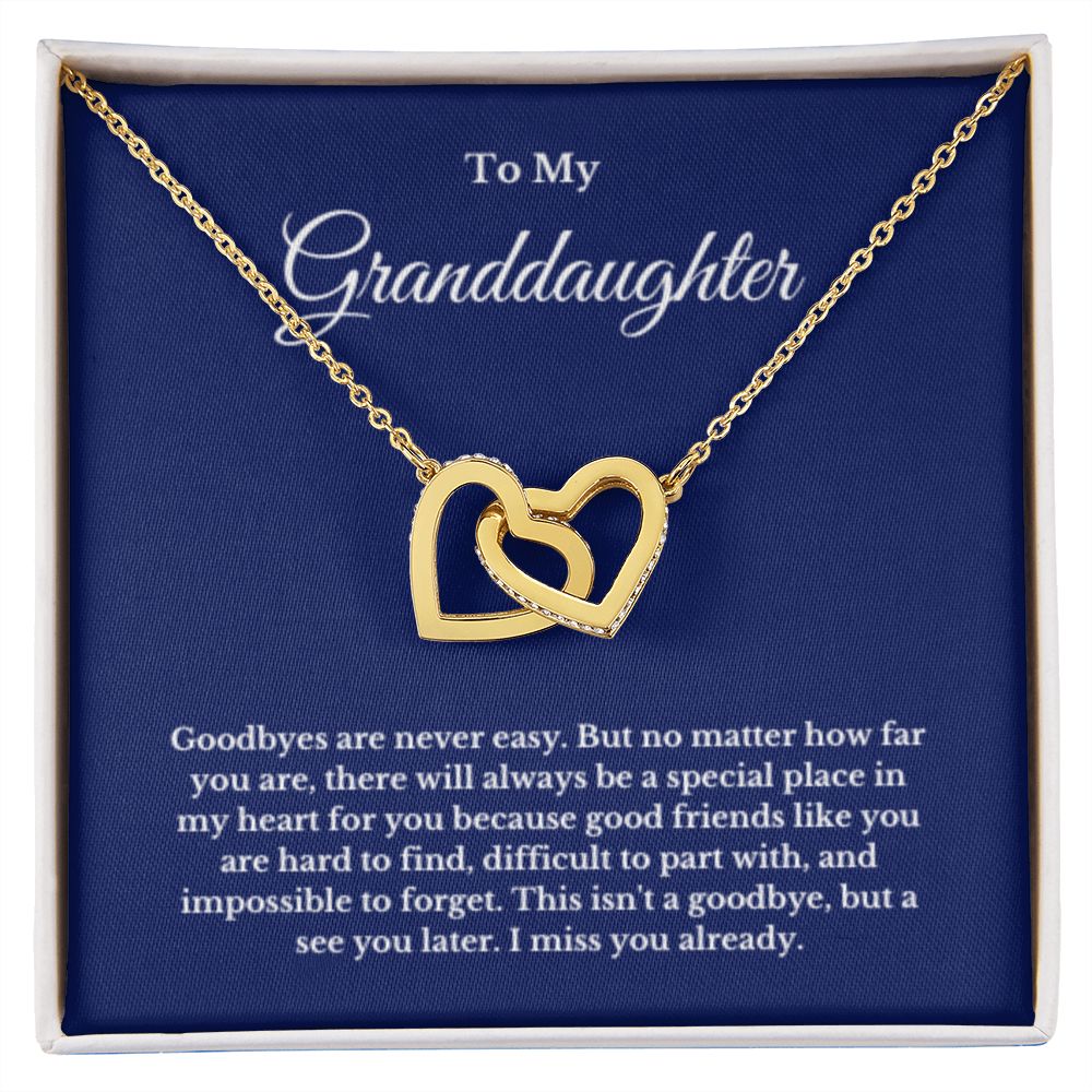 To My Granddaughter Necklace, Granddaughter Gift from Grandpa, Grandma, Birthday Graduation Gift, Christmas Gift for Her