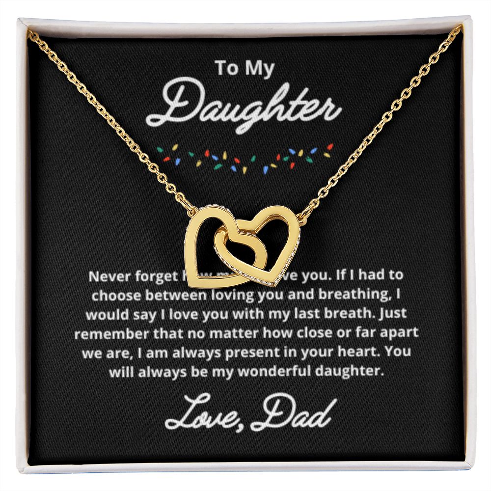 To My Daughter Necklace, Father Daughter Necklace, Father to Daughter Birthday Gift, Gifts to Daughter from Dad