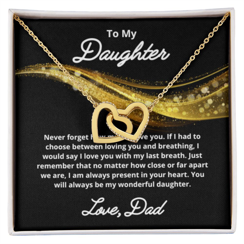 To My Daughter Necklace, Father Daughter Necklace, Father to Daughter Birthday Gift, Gifts to Daughter from Dad