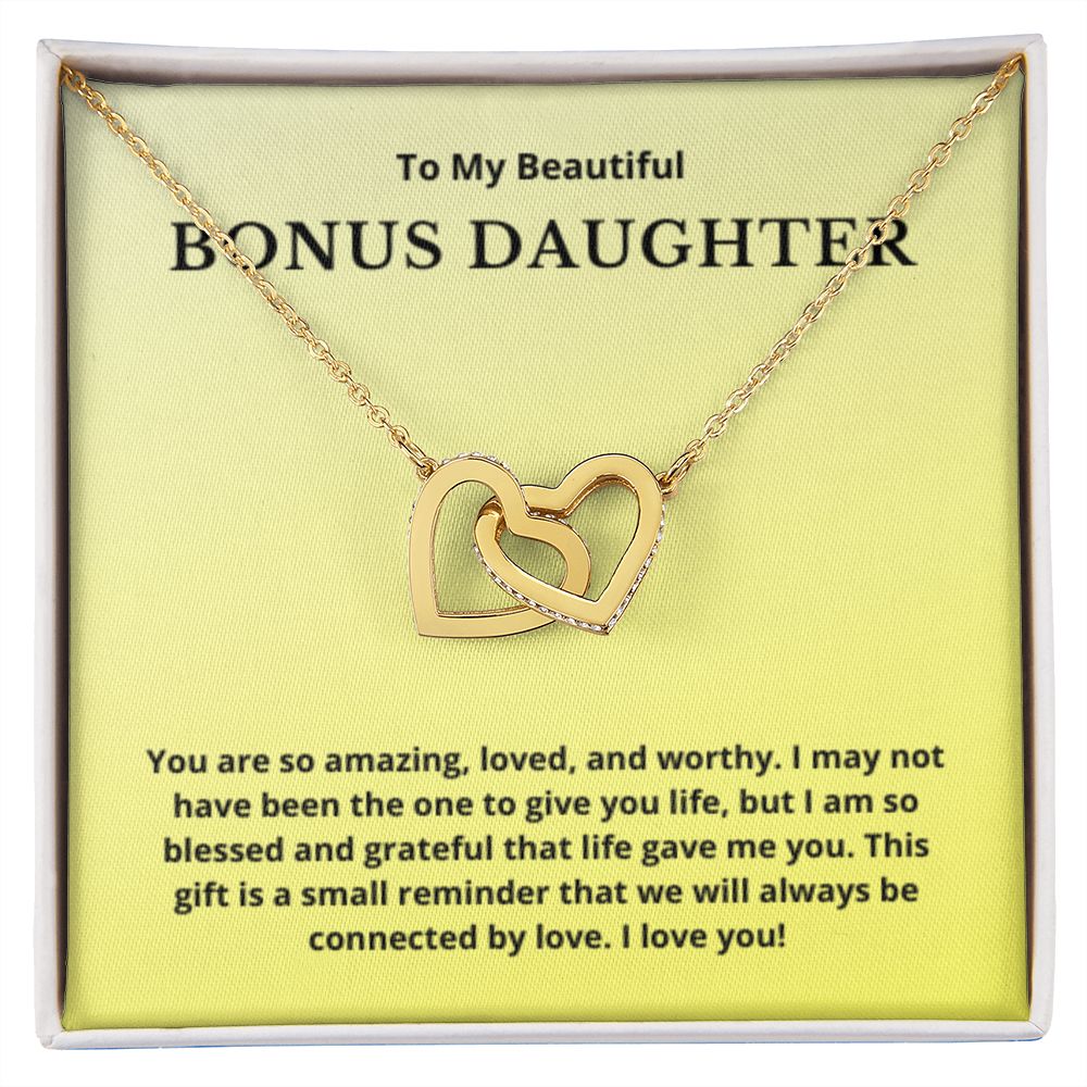 BONUS DAUGHTER gift for step daughter wedding gifts step daughter necklace gift to step daughter from bride groom stepmother BIRTHDAY gift