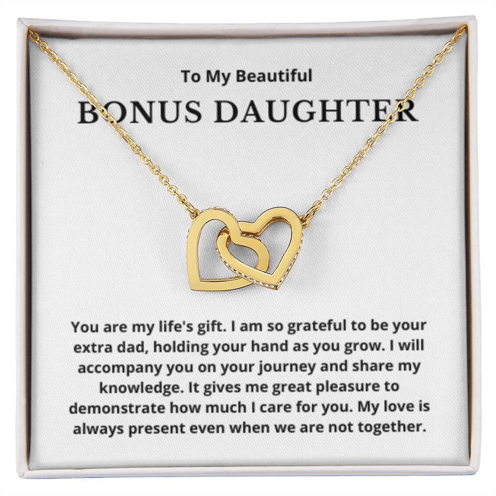 BONUS DAUGHTER gift for step daughter wedding gifts step daughter necklace gift to step daughter from bride groom stepmother BIRTHDAY gift