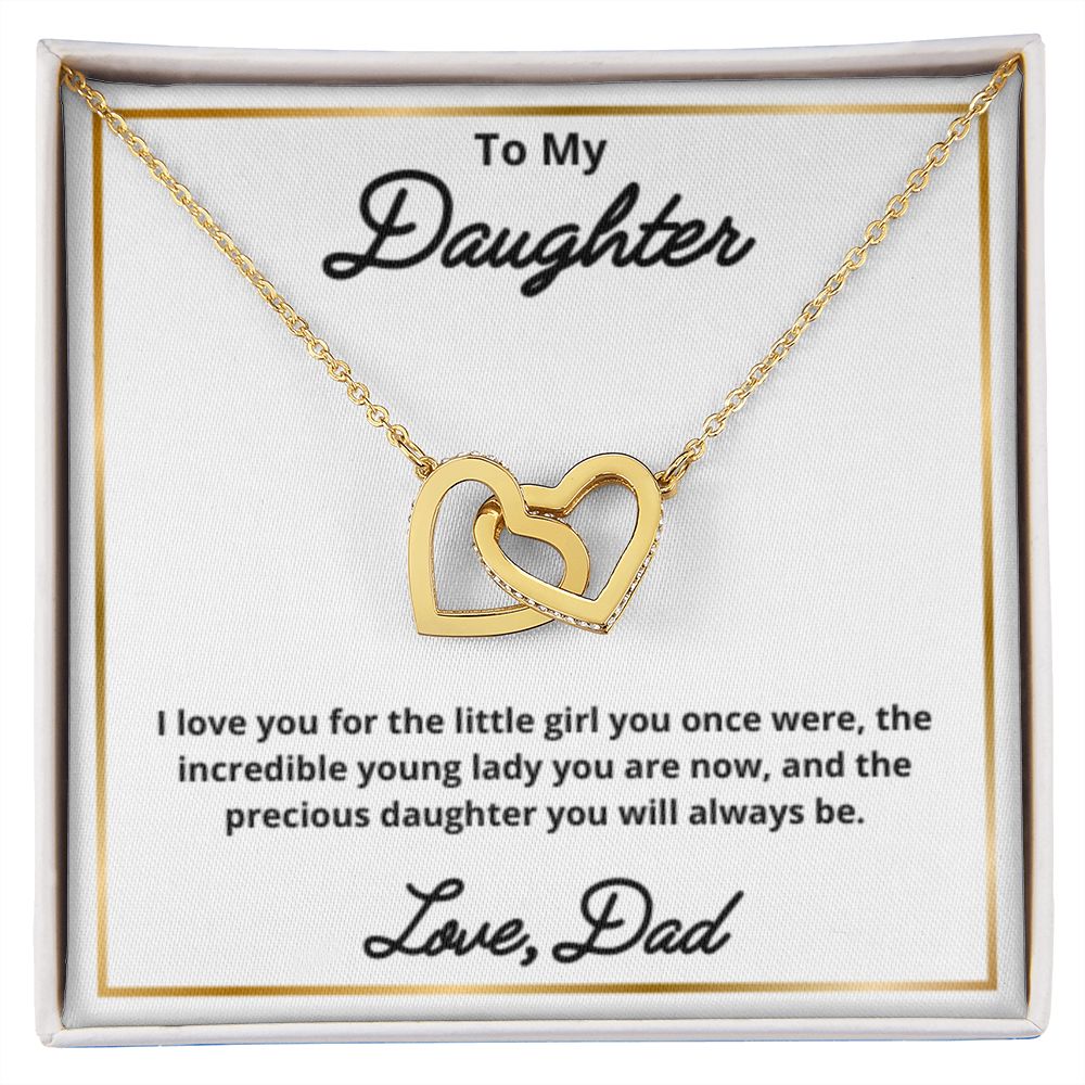 To My Daughter Necklace, Father Daughter Necklace, Father to Daughter Birthday Gift, Gifts to Daughter from Dad