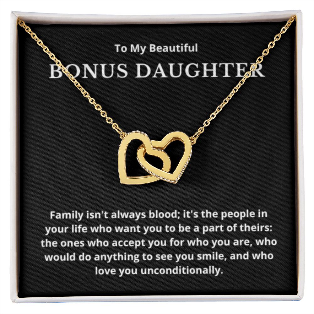 BONUS DAUGHTER gift for step daughter wedding gifts step daughter necklace gift to step daughter from bride groom stepmother BIRTHDAY gift