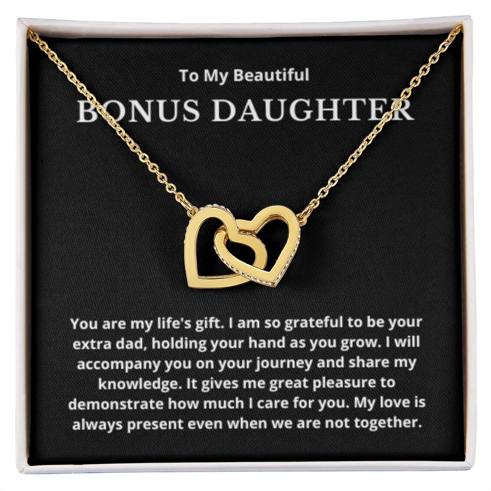 BONUS DAUGHTER gift for step daughter wedding gifts step daughter necklace gift to step daughter from bride groom stepmother BIRTHDAY gift