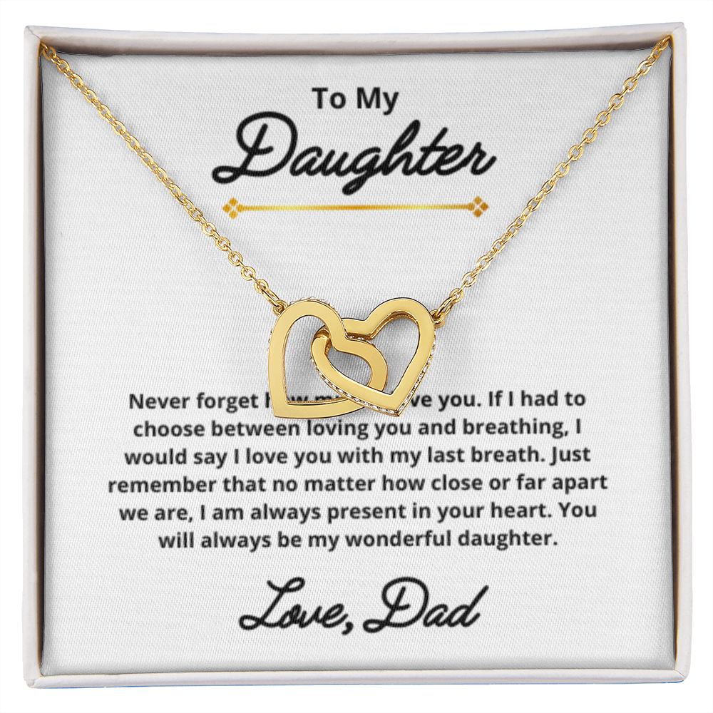 To My Daughter Necklace, Father Daughter Necklace, Father to Daughter Birthday Gift, Gifts to Daughter from Dad