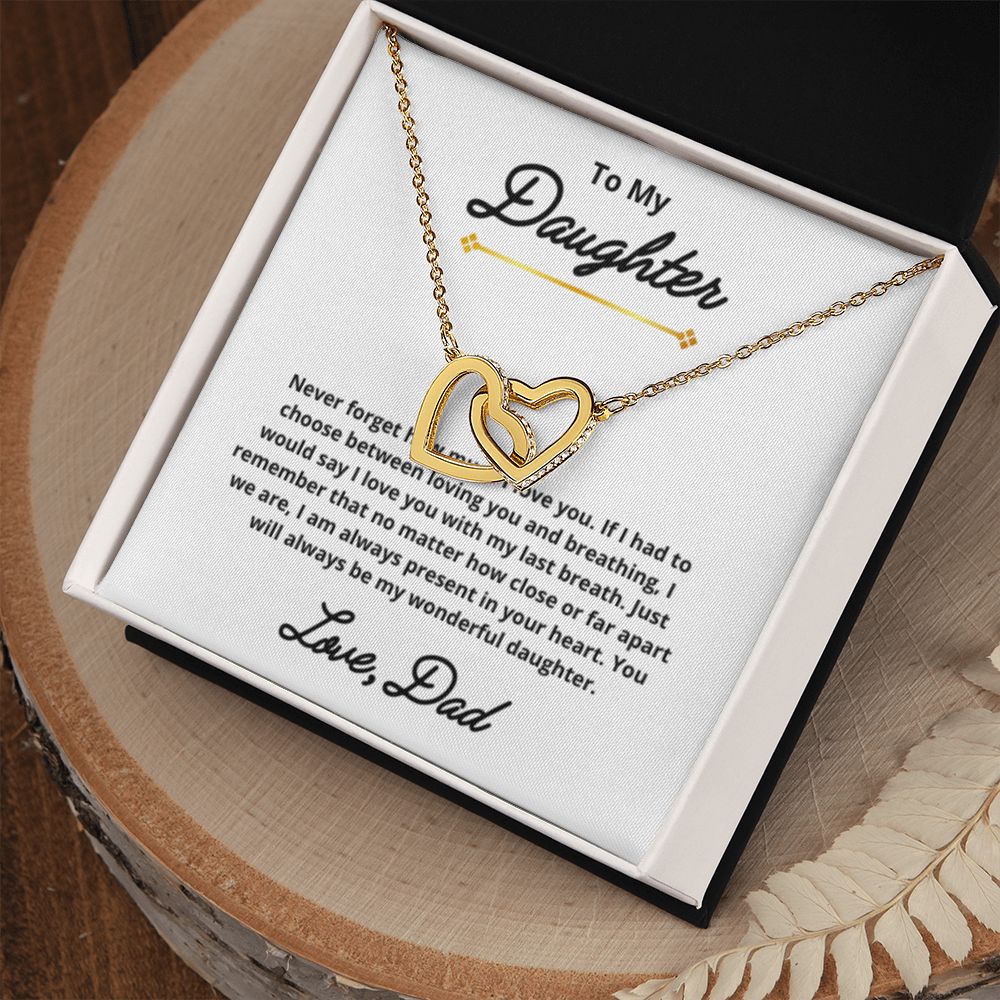 To My Daughter Necklace, Father Daughter Necklace, Father to Daughter Birthday Gift, Gifts to Daughter from Dad
