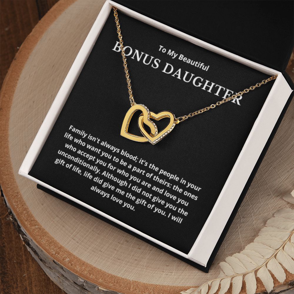 BONUS DAUGHTER gift for step daughter wedding gifts step daughter necklace gift to step daughter from bride groom stepmother BIRTHDAY gift