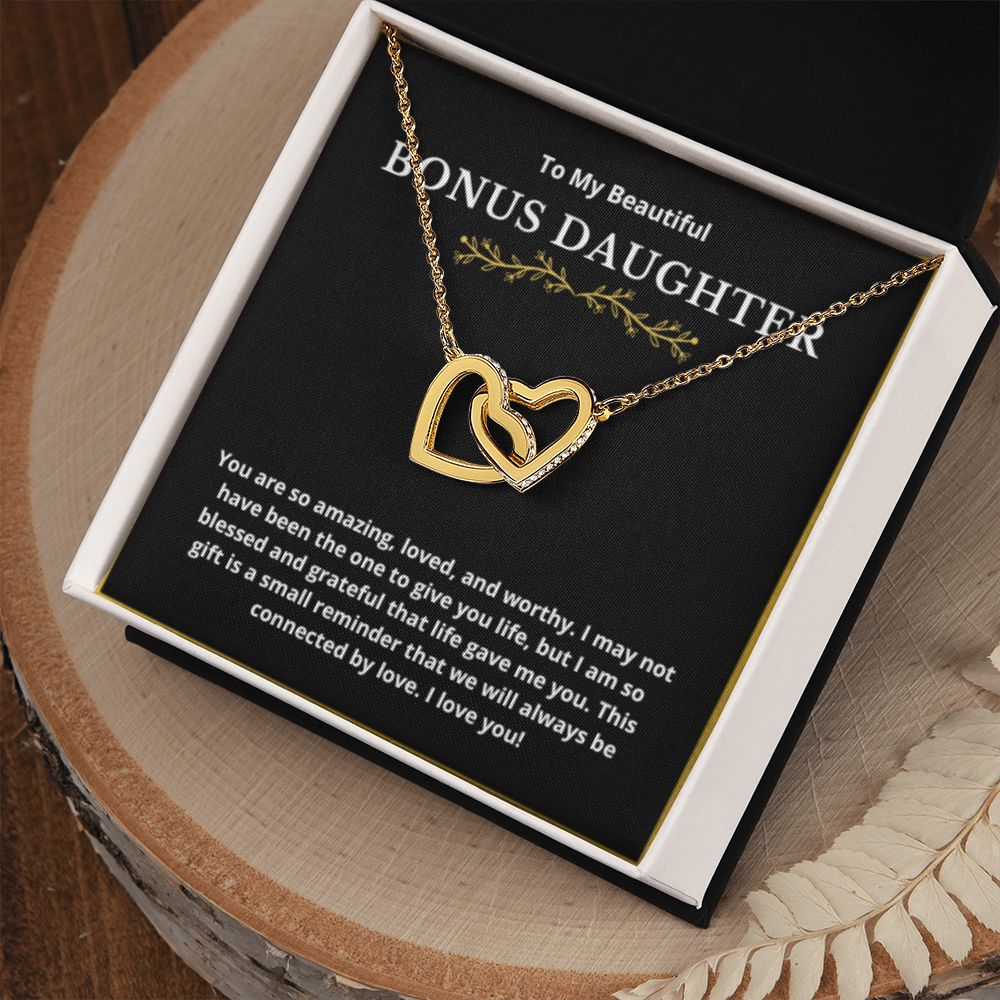 BONUS DAUGHTER gift for step daughter wedding gifts step daughter necklace gift to step daughter from bride groom stepmother BIRTHDAY gift