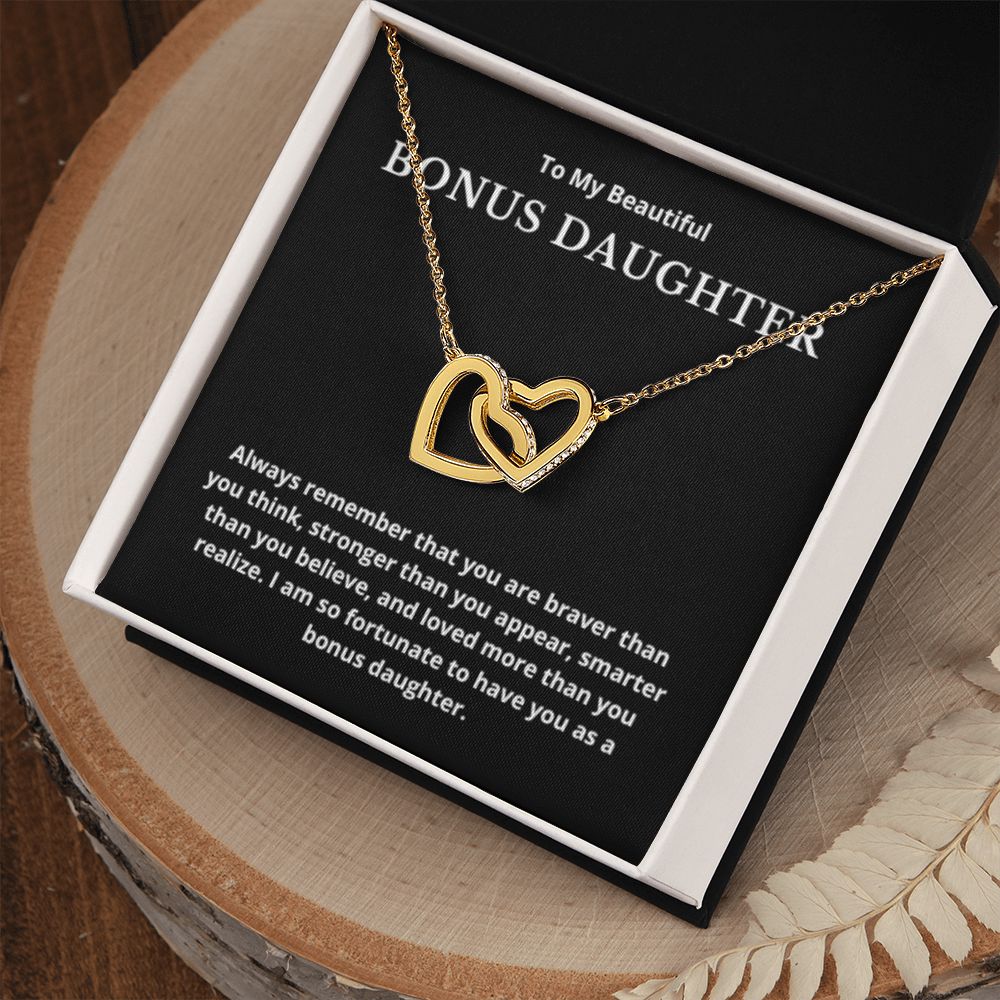 BONUS DAUGHTER gift for step daughter wedding gifts step daughter necklace gift to step daughter from bride groom stepmother BIRTHDAY gift