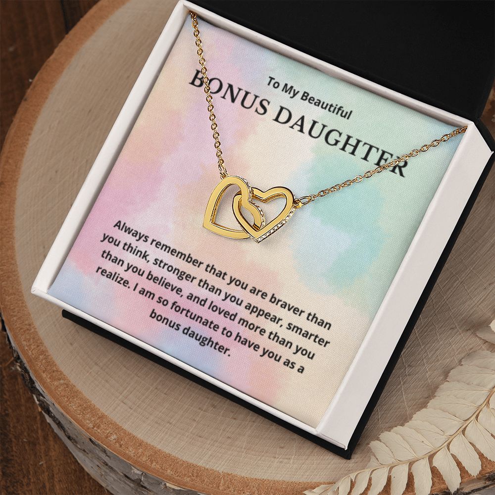 BONUS DAUGHTER gift for step daughter wedding gifts step daughter necklace gift to step daughter from bride groom stepmother BIRTHDAY gift