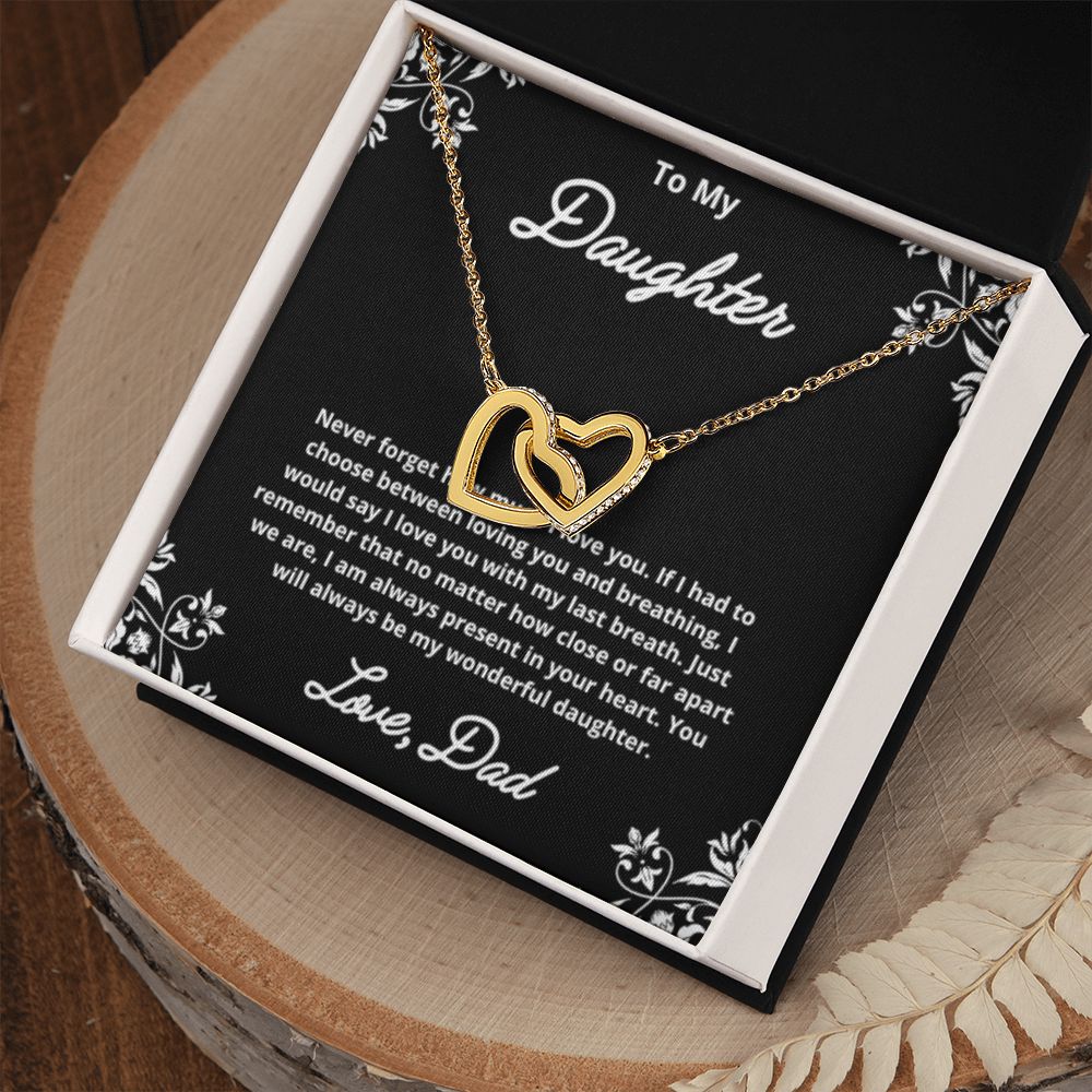 To My Daughter Necklace, Father Daughter Necklace, Father to Daughter Birthday Gift, Gifts to Daughter from Dad
