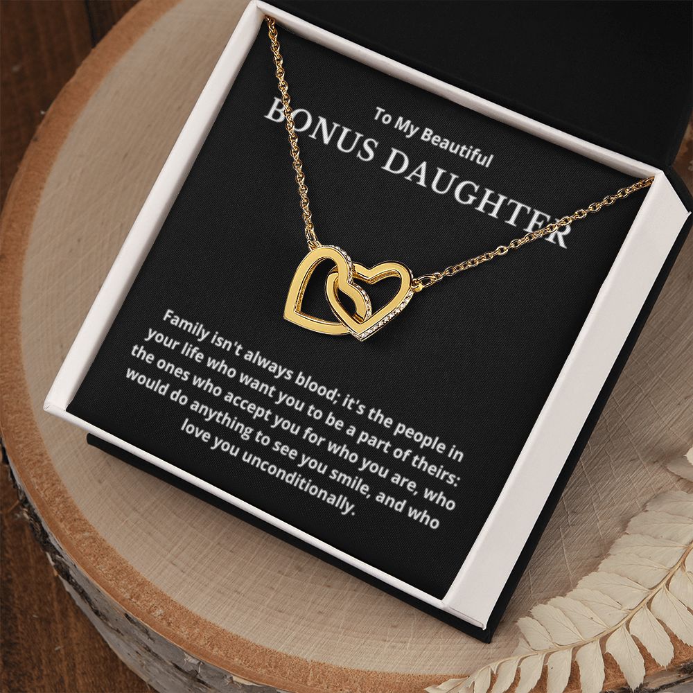 BONUS DAUGHTER gift for step daughter wedding gifts step daughter necklace gift to step daughter from bride groom stepmother BIRTHDAY gift