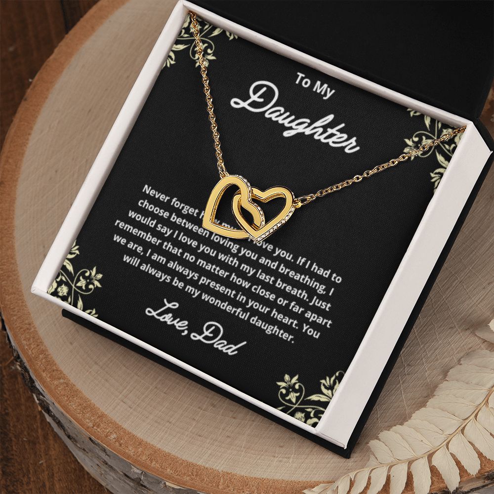 To My Daughter Necklace, Father Daughter Necklace, Father to Daughter Birthday Gift, Gifts to Daughter from Dad