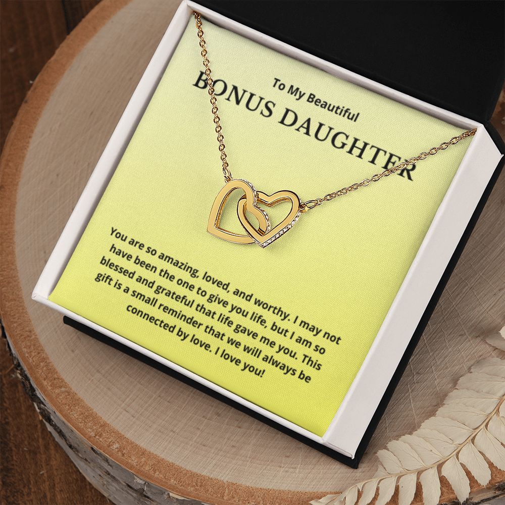 BONUS DAUGHTER gift for step daughter wedding gifts step daughter necklace gift to step daughter from bride groom stepmother BIRTHDAY gift