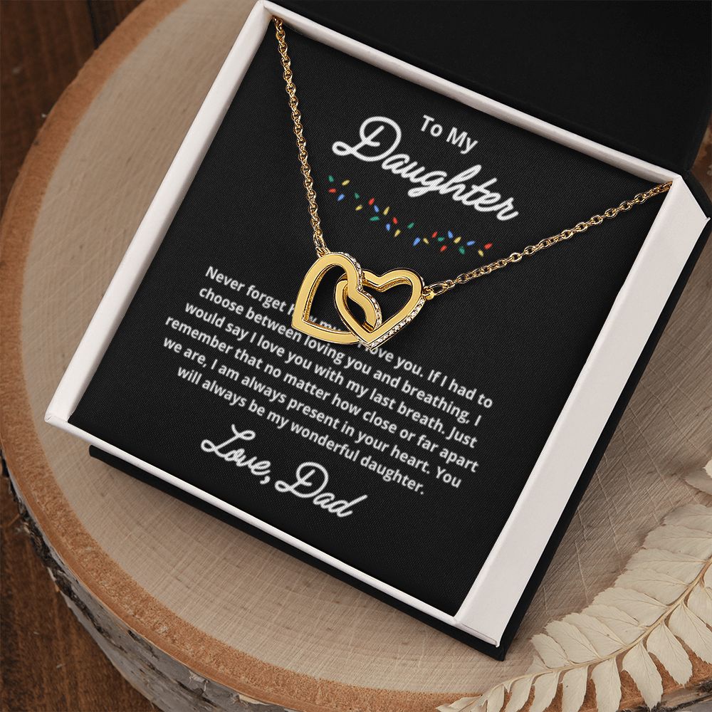 To My Daughter Necklace, Father Daughter Necklace, Father to Daughter Birthday Gift, Gifts to Daughter from Dad