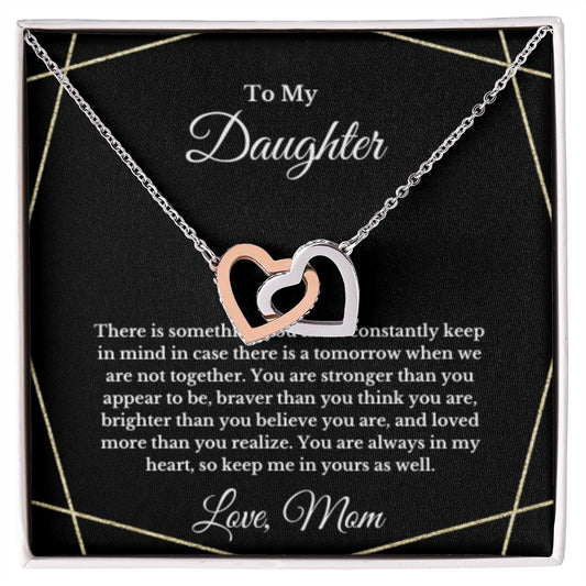 To My Daughter Necklace, Mom Daughter Necklace, Mother to Daughter Birthday Gift, Gifts to Daughter from Mom, Message Card Necklace, Minimalist Jewelry