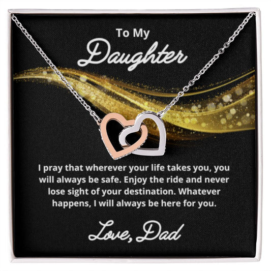 To My Daughter Necklace, Father Daughter Necklace, Father to Daughter Birthday Gift, Gifts to Daughter from Dad