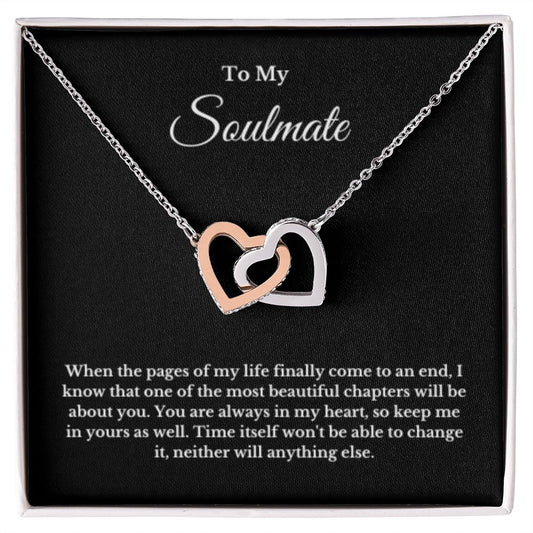 To My Soulmate Necklace, Message Card Jewelry Gift, Christmas Gift For Her, Minimalist Jewelry, Personalized Necklace, Valentines Day Jewelry