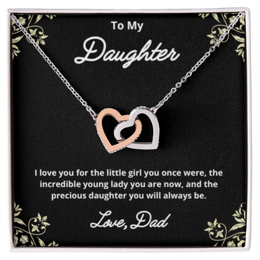 To My Daughter Necklace, Father Daughter Necklace, Father to Daughter Birthday Gift, Gifts to Daughter from Dad