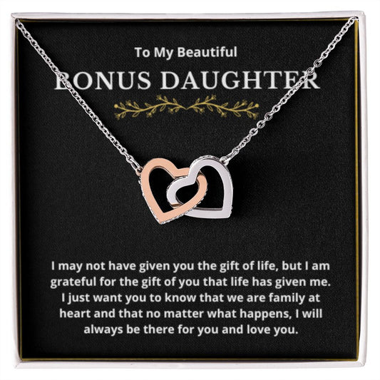 BONUS DAUGHTER gift for step daughter wedding gifts step daughter necklace gift to step daughter from bride groom stepmother BIRTHDAY gift