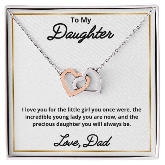 To My Daughter Necklace, Father Daughter Necklace, Father to Daughter Birthday Gift, Gifts to Daughter from Dad