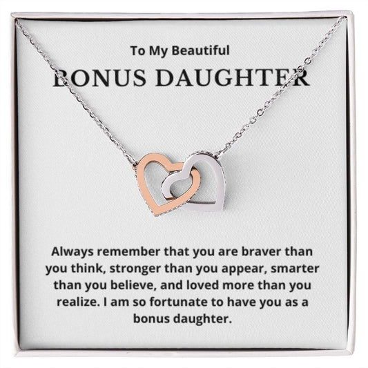 BONUS DAUGHTER gift for step daughter wedding gifts step daughter necklace gift to step daughter from bride groom stepmother BIRTHDAY gift