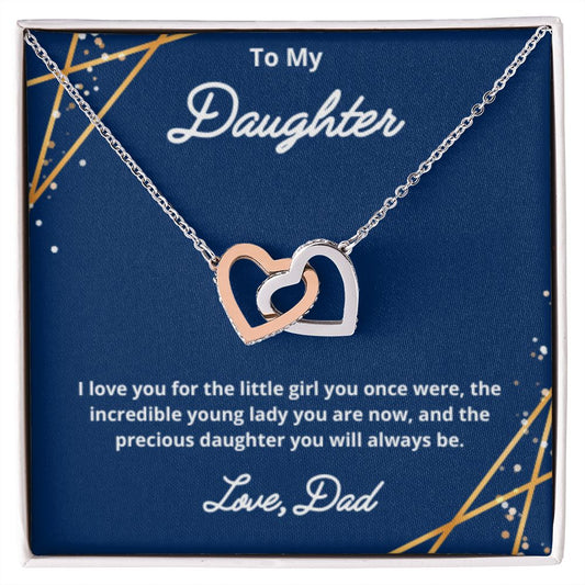 To My Daughter Necklace, Father Daughter Necklace, Father to Daughter Birthday Gift, Gifts to Daughter from Dad