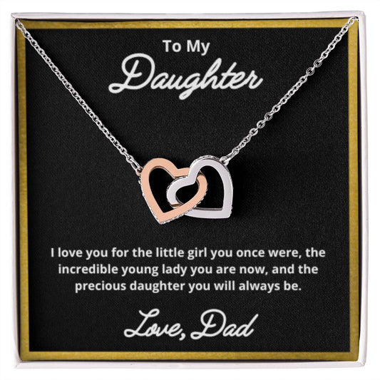To My Daughter Necklace, Father Daughter Necklace, Father to Daughter Birthday Gift, Gifts to Daughter from Dad