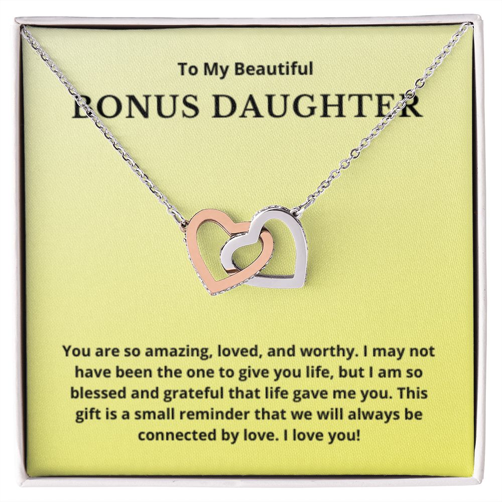 BONUS DAUGHTER gift for step daughter wedding gifts step daughter necklace gift to step daughter from bride groom stepmother BIRTHDAY gift
