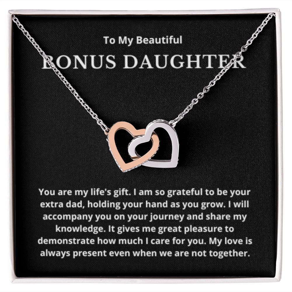 BONUS DAUGHTER gift for step daughter wedding gifts step daughter necklace gift to step daughter from bride groom stepmother BIRTHDAY gift